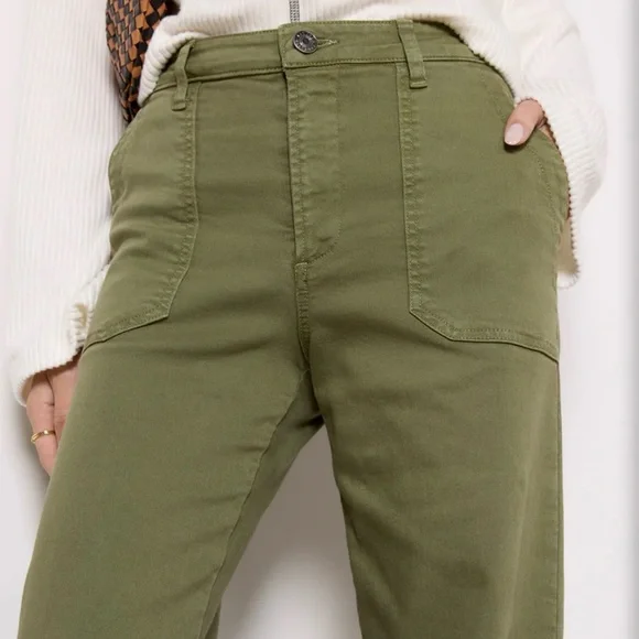 Kut from the Kloth Green Flare Wide Leg Utility Pants, Size 4 - Picture 3 of 6
